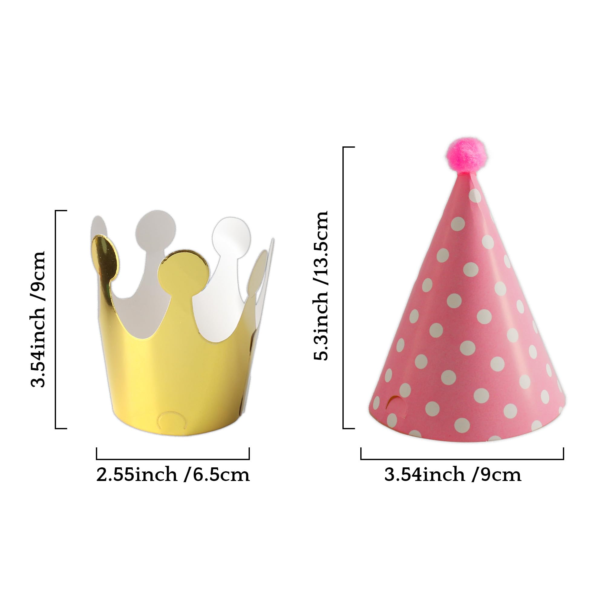 Vesil five-point-three-inch cone fits toddlers and pets for cute celebrations