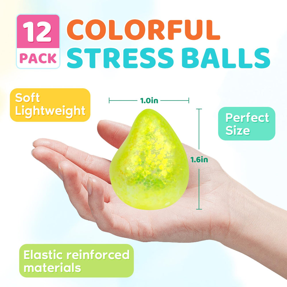 VESPRO stress balls in bright colors promote focus and tactile fun.