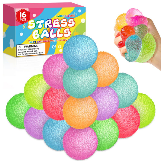 VESPRO 16Pack Mini Gumdrop Stress Ball with textured surface for sensory relief.