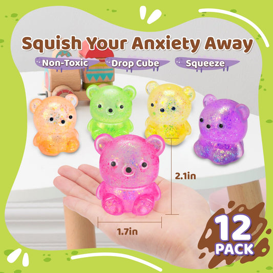 VESPRO bear-squishy palm-size stress ball ideal for quick focus and fun.