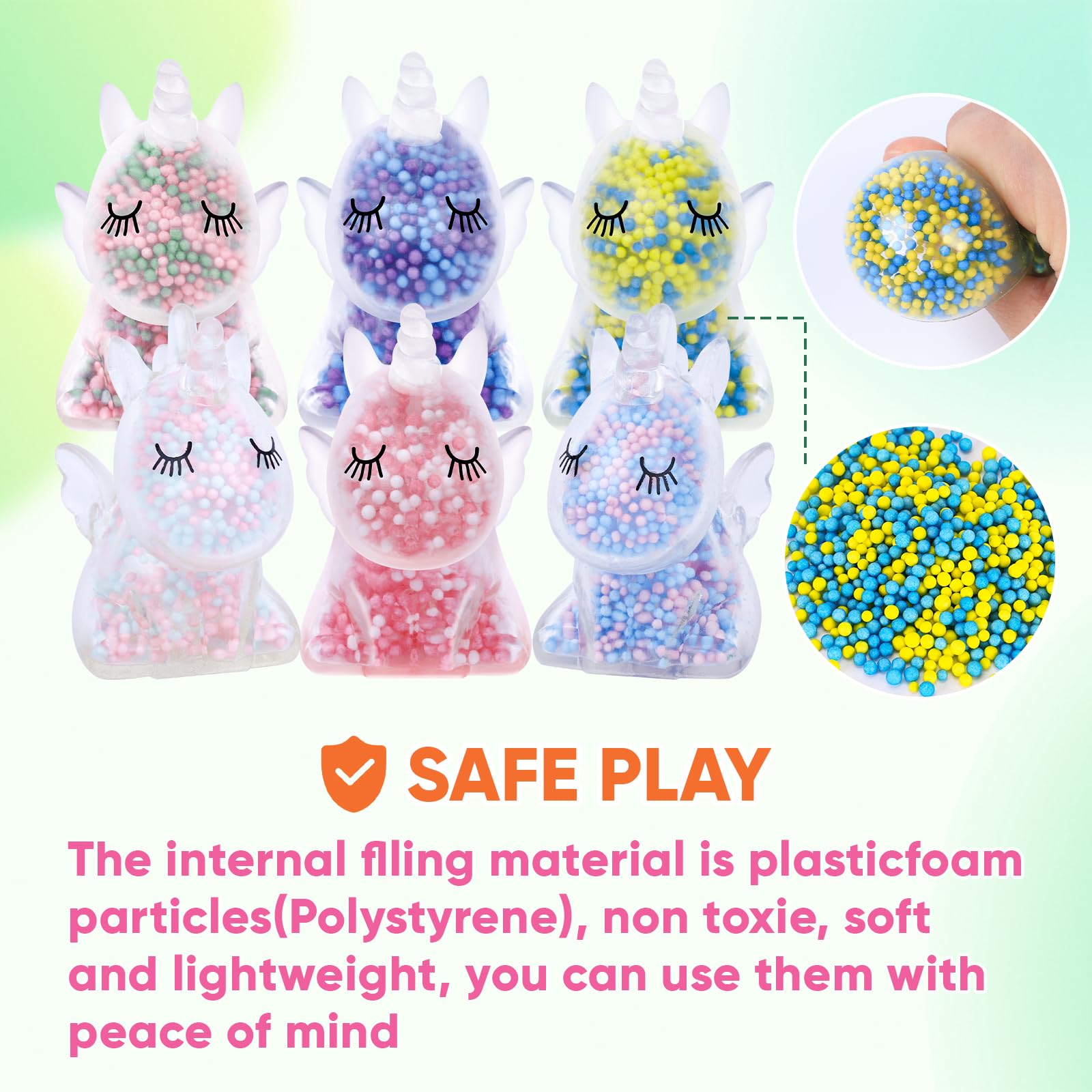 VESPRO colorful squishy stress ball for sensory play and focus during busy days