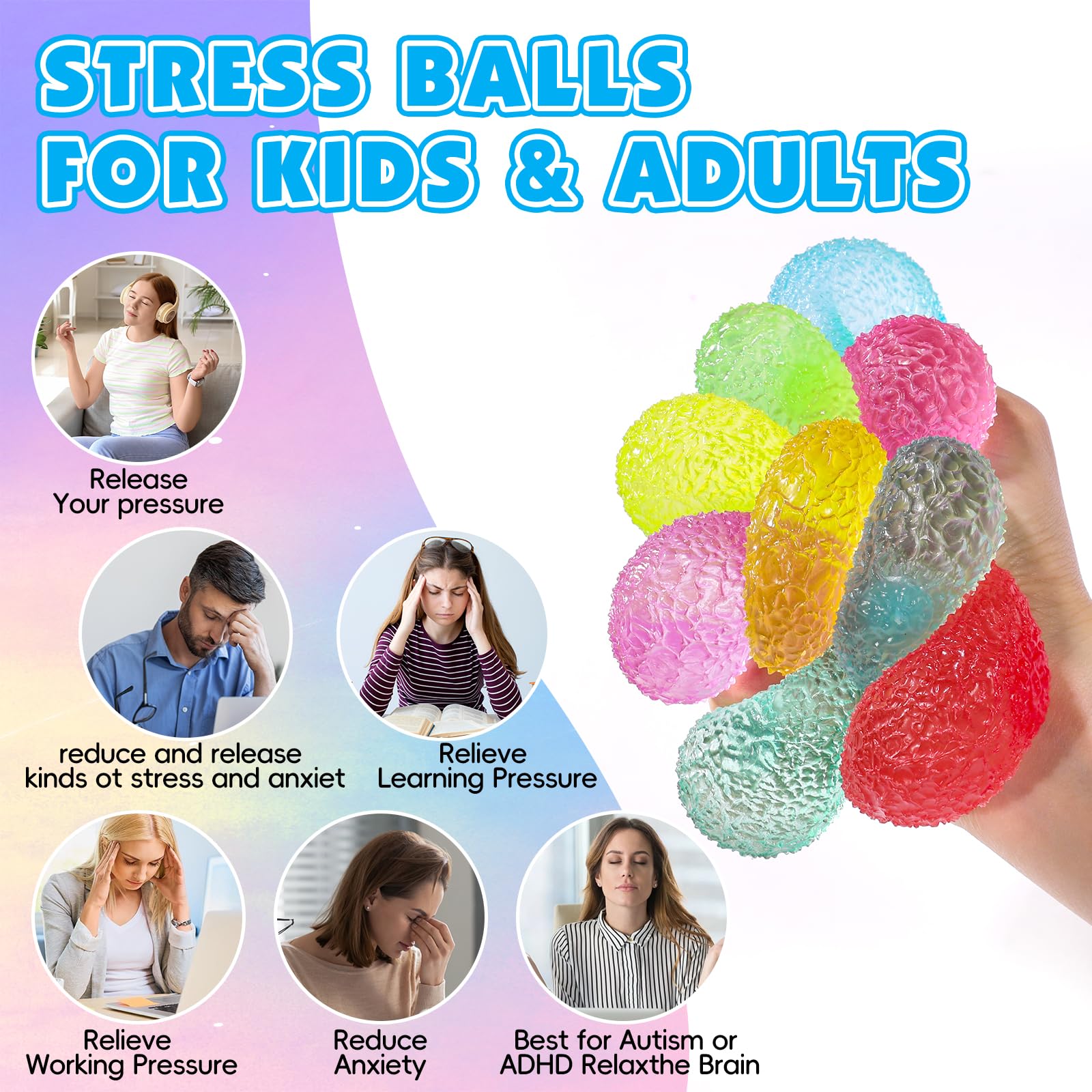 VESPRO Gift-ready stress ball set for parties and prizes.