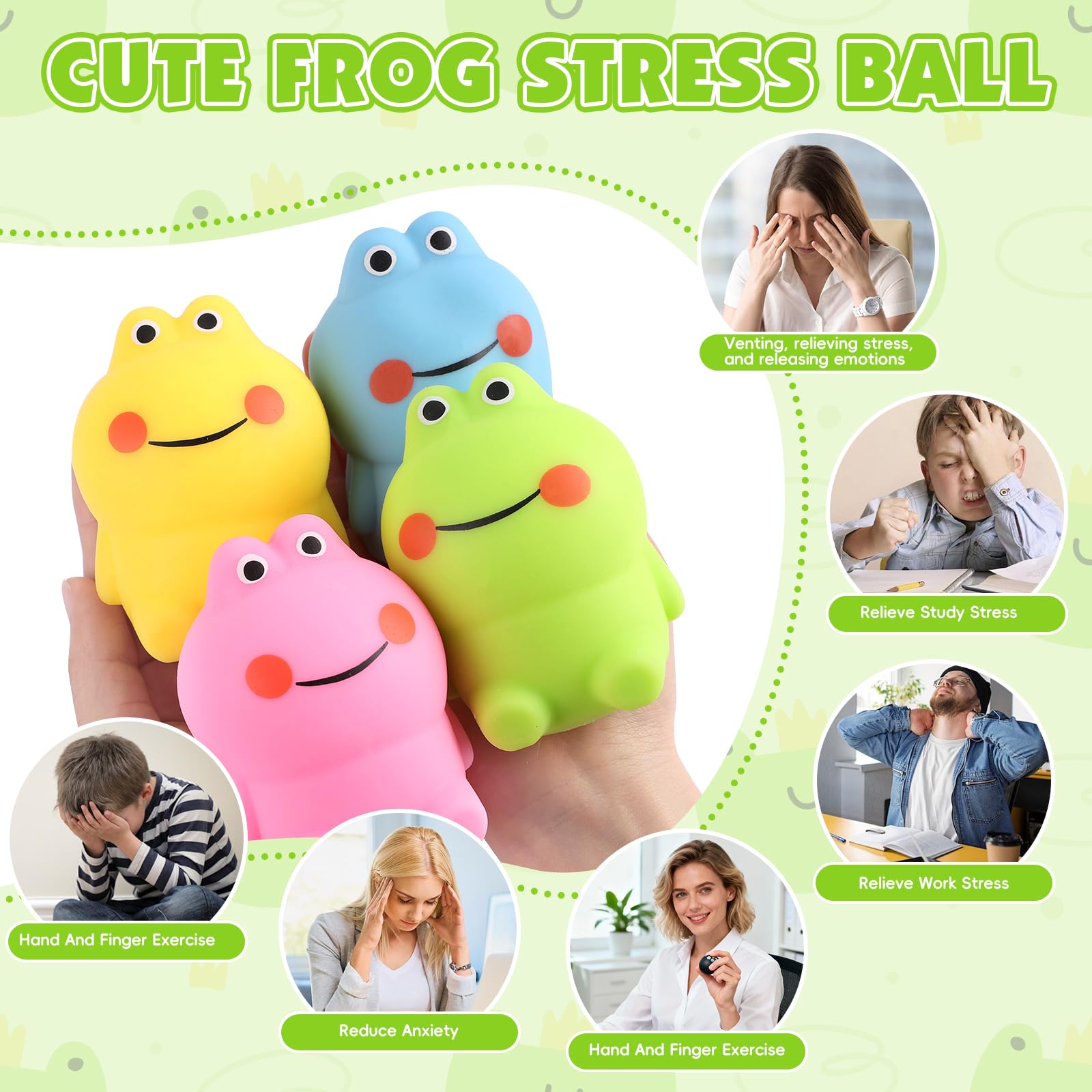 VESPRO portable frog squishy toy fits pockets for on the go relief.