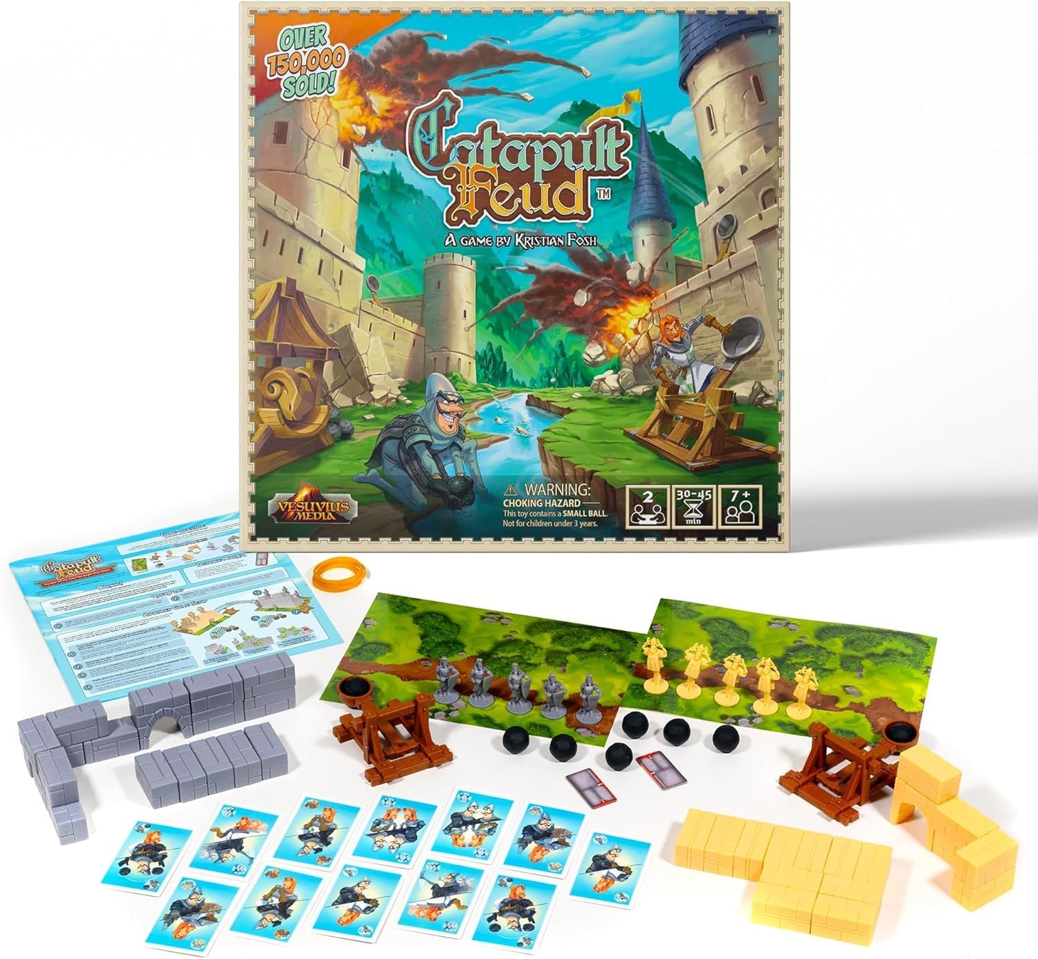 Vesuvius Media Catapult Feud box front with vibrant artwork for family game night.