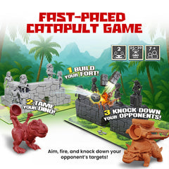 Vesuvius Media Catapult Feud components spread on the table for easy teaching.