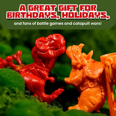 Vesuvius Media Catapult Feud tabletop play area highlights engaging components for social gaming.