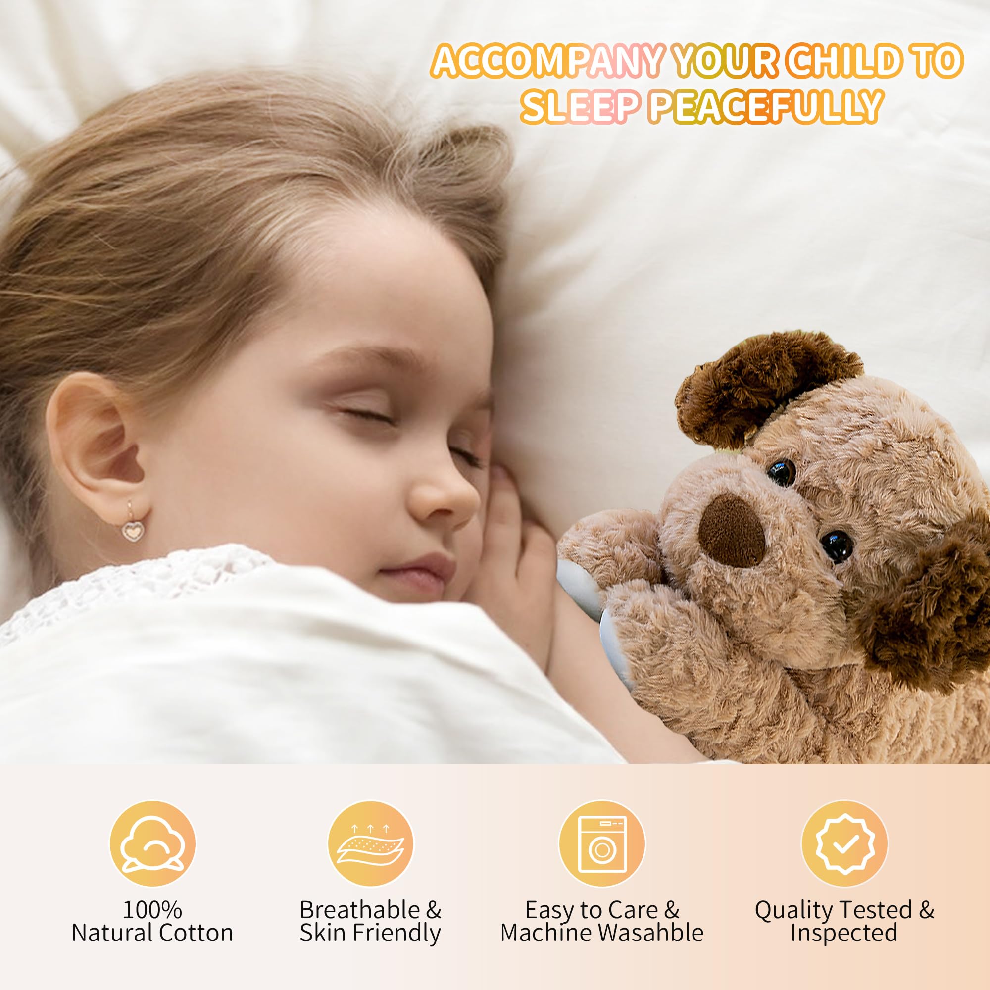VETENSO weighted dog plush suitable for travel and on-the-go comfort