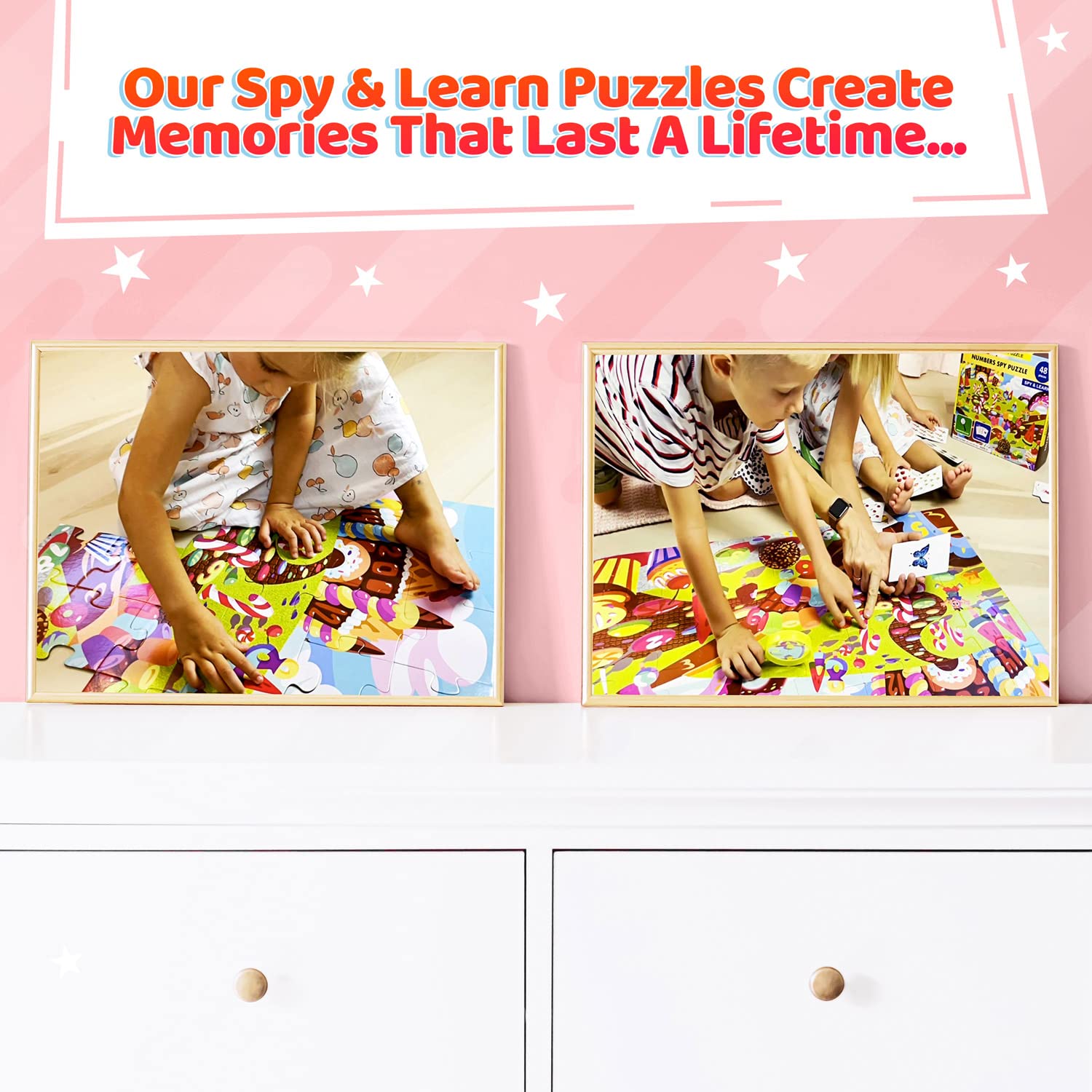 Vevoo 48-piece jumbo floor puzzle numbers promotes hands-on learning and spatial awareness.