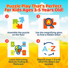Vevoo I Spy Alphabet Puzzle—farm animals theme supports descriptive language