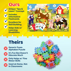 Vevoo I Spy Alphabet Puzzle—large pieces for easy assembly by little hands