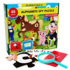 Vevoo I Spy Alphabet Puzzle—magnifying glass for exploring hidden letters