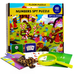 Vevoo I Spy Number Puzzle with flashcards and magnifier aids early number recognition.