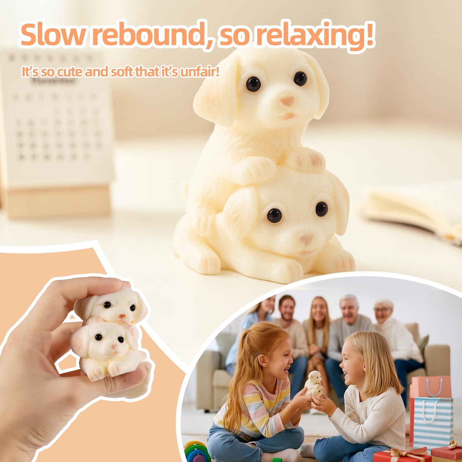 Vexolytrium taba dog squishy cuddling puppies pose ideal for twin gifts