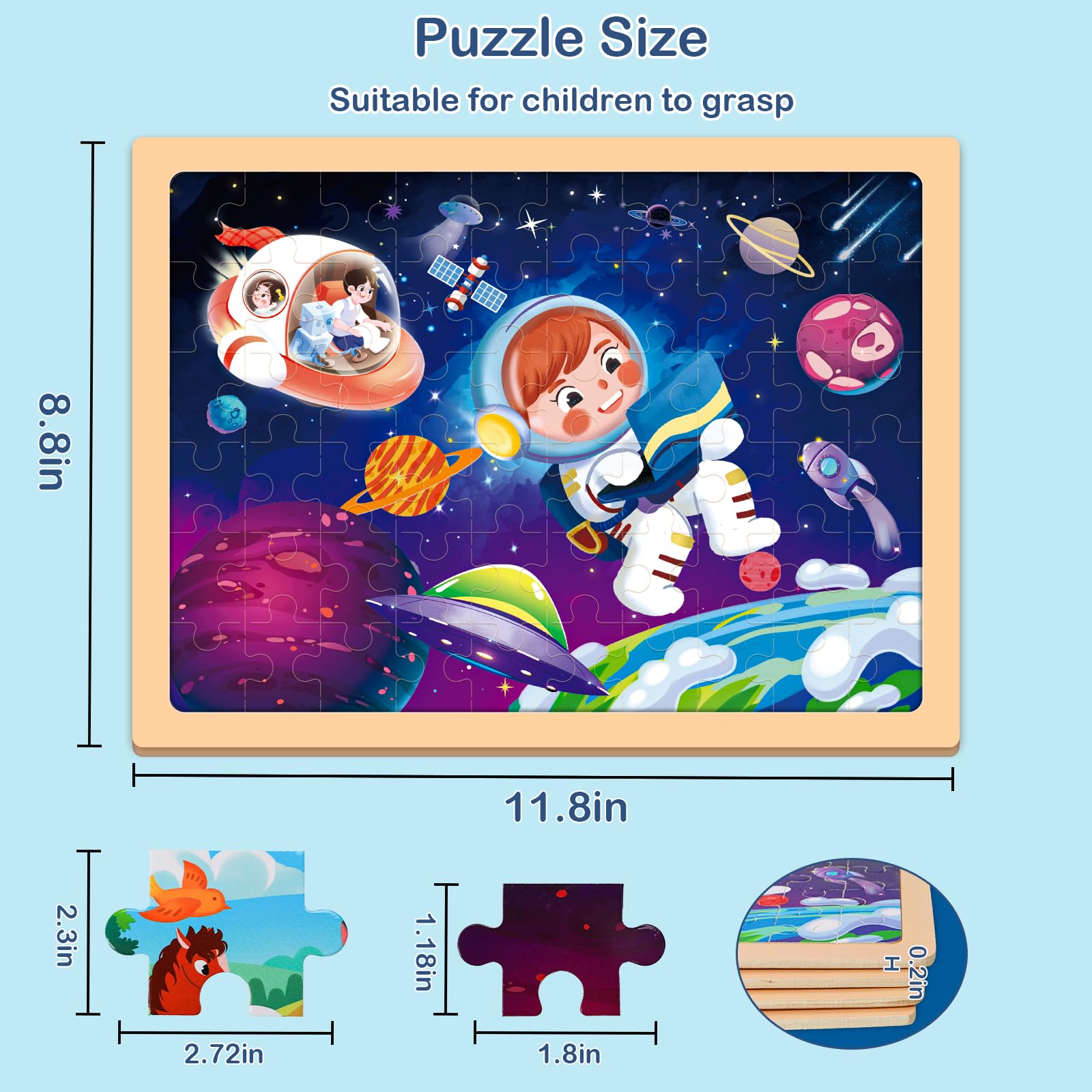Vextronic transportation puzzle 60pcs fosters pattern recognition and planning