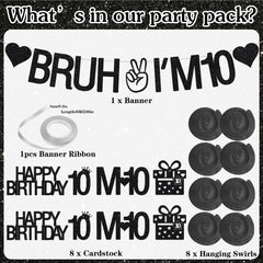 VeyoCraft Bruh I'm 10 banner glitter detail highlighting sparkling letters