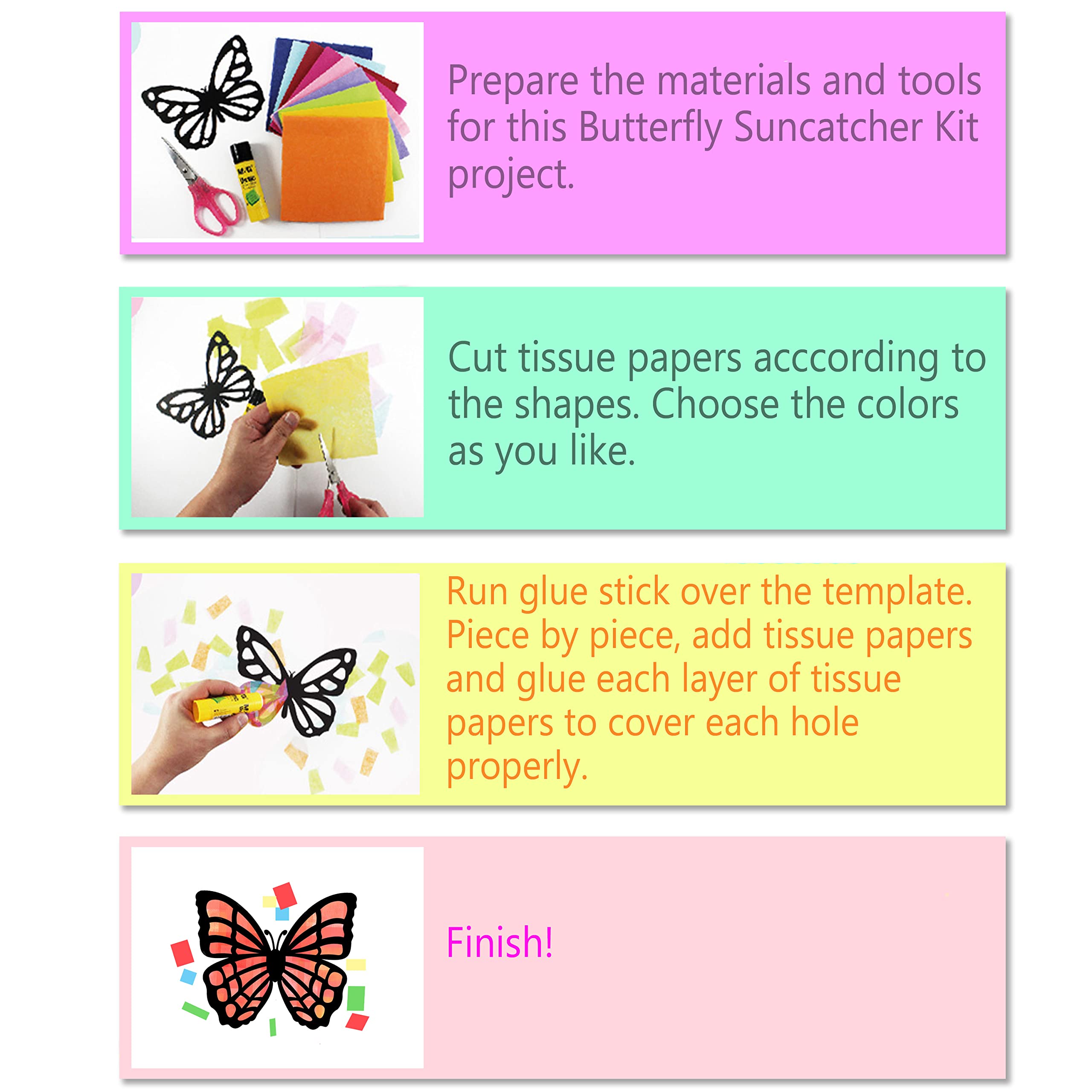 VHALE black butterfly template sized about 5x7 for suncatchers.