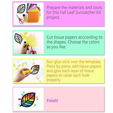 VHALE Suncatchers black template with 5x7.3 inch size guides easy assembly
