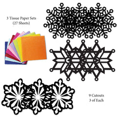VHALE Suncatchers black template shows crisp snowflake outlines