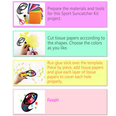 VHALE Suncatchers black template with bold shapes for sun catchers