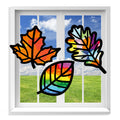 VHALE Suncatchers Fall Leaf templates glow in sunlight, adding vibrant classroom or home decor