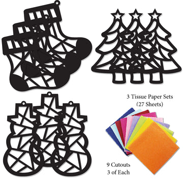 VHALE pre-cut templates simplify setup for festive window art projects