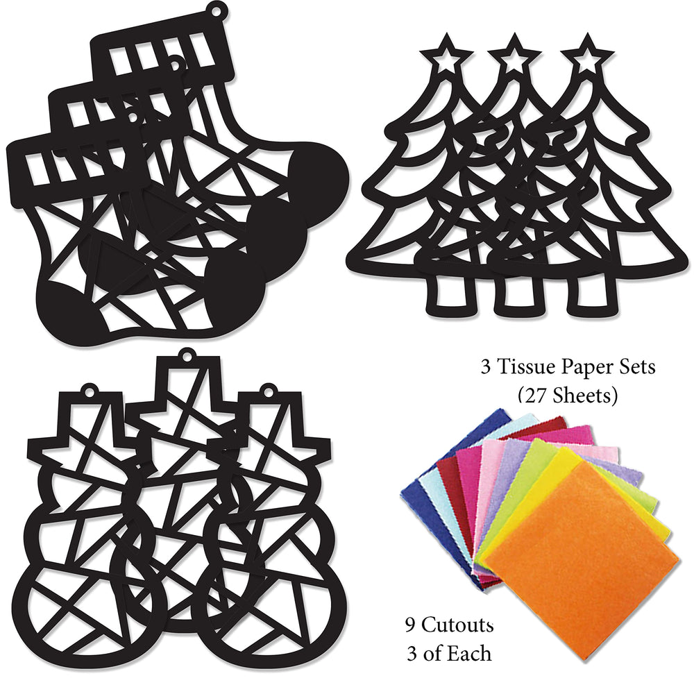 VHALE pre-cut templates simplify setup for festive window art projects