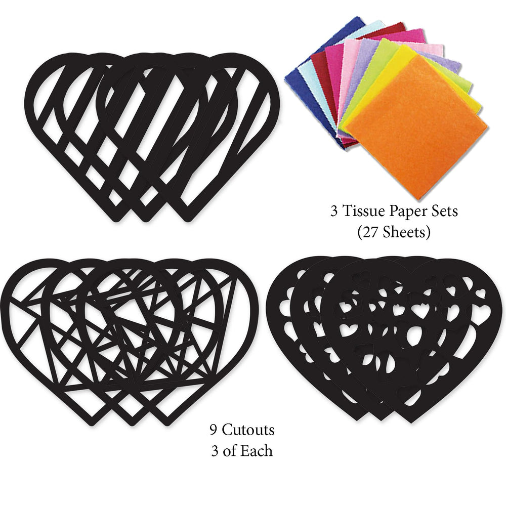 VHALE precut heart templates simplify kids crafts with clear shapes.