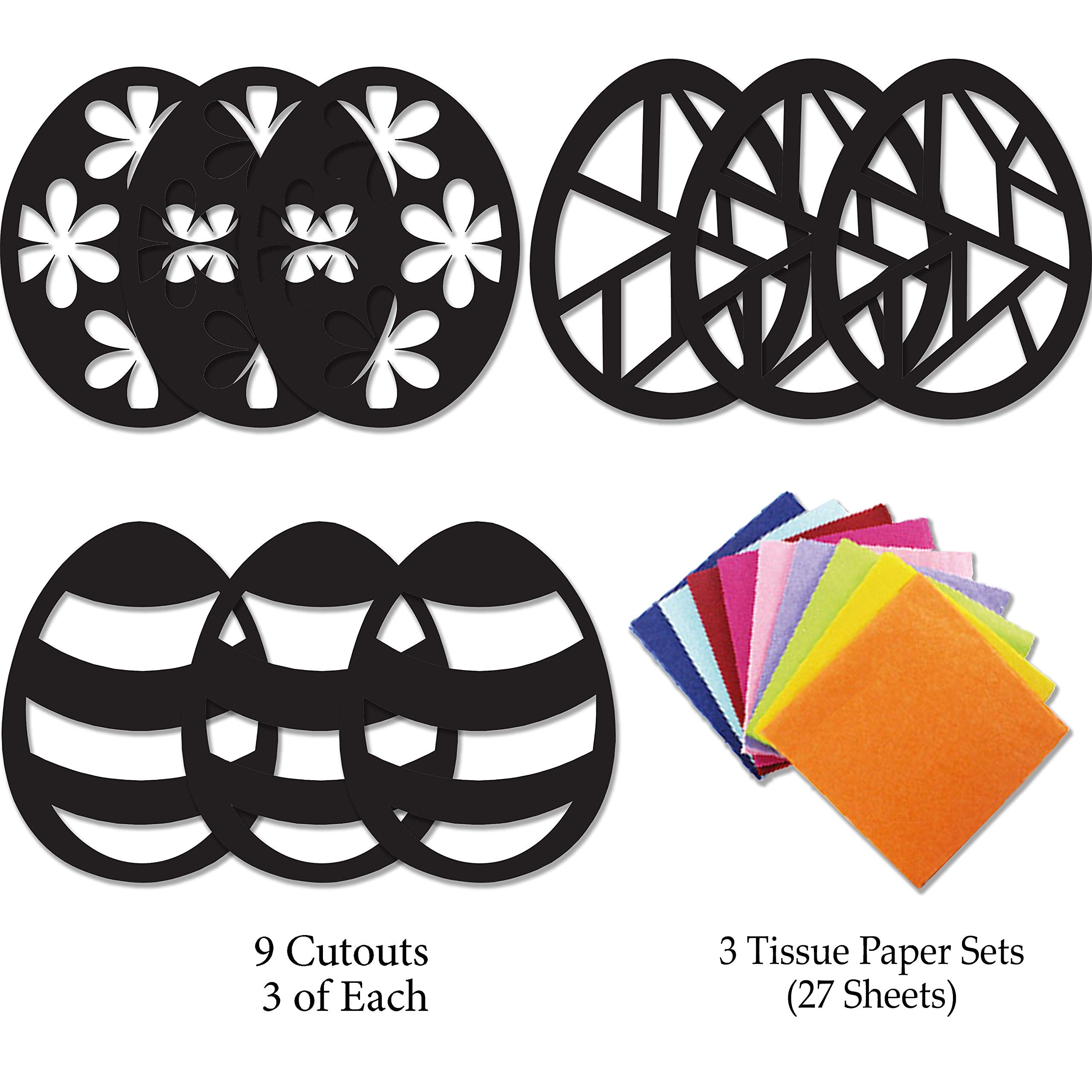 VHALE Suncatchers pre-cut Easter egg templates for easy crafting