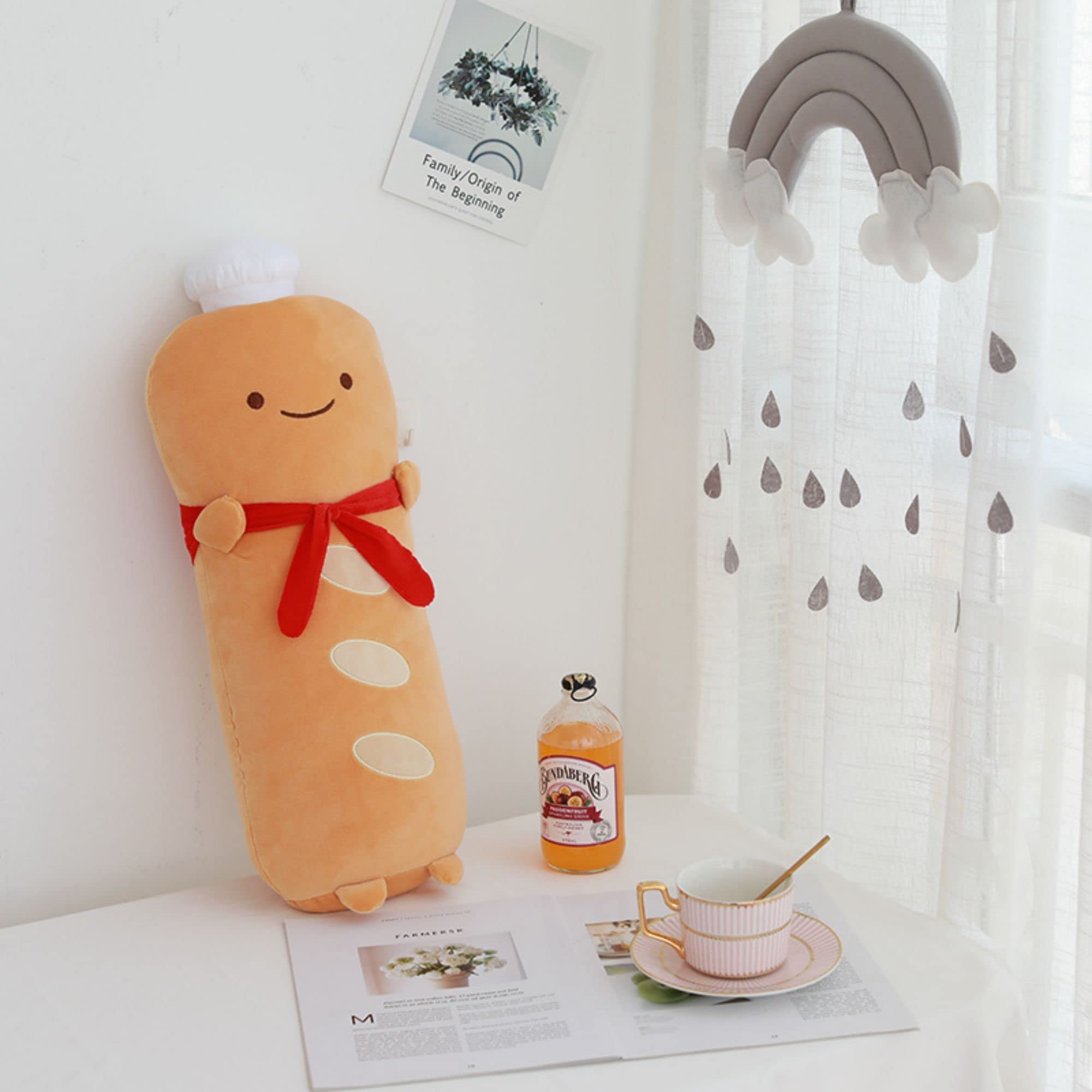 VHYHCY toast bread pillow features soft material for cozy hugs.