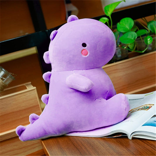 VHYHCY 12-inch dinosaur plush side view, inviting imaginative play.