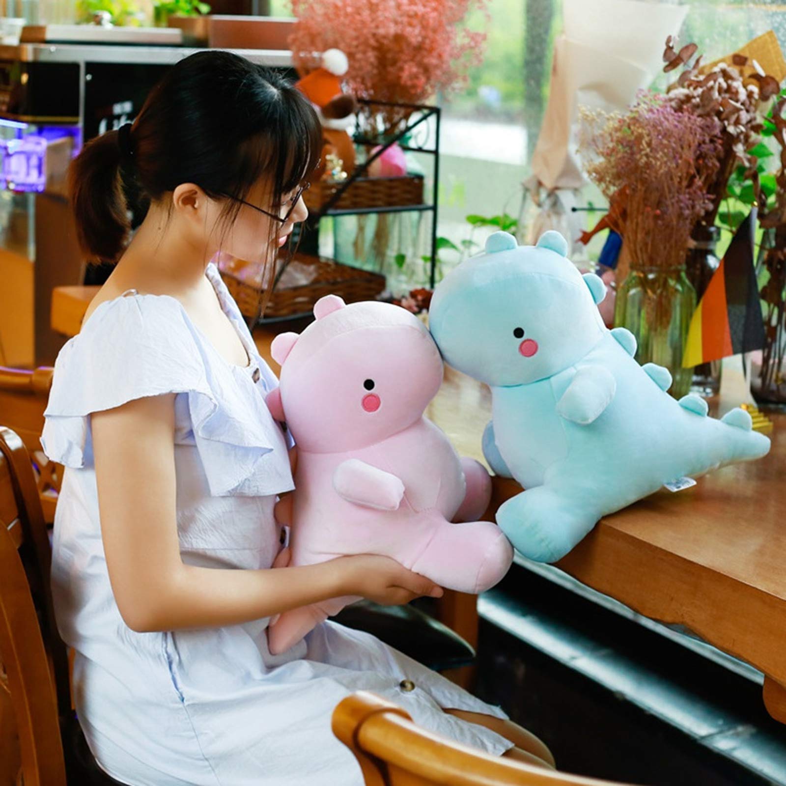 VHYHCY dinosaur plush pillow ideal for naps and reading