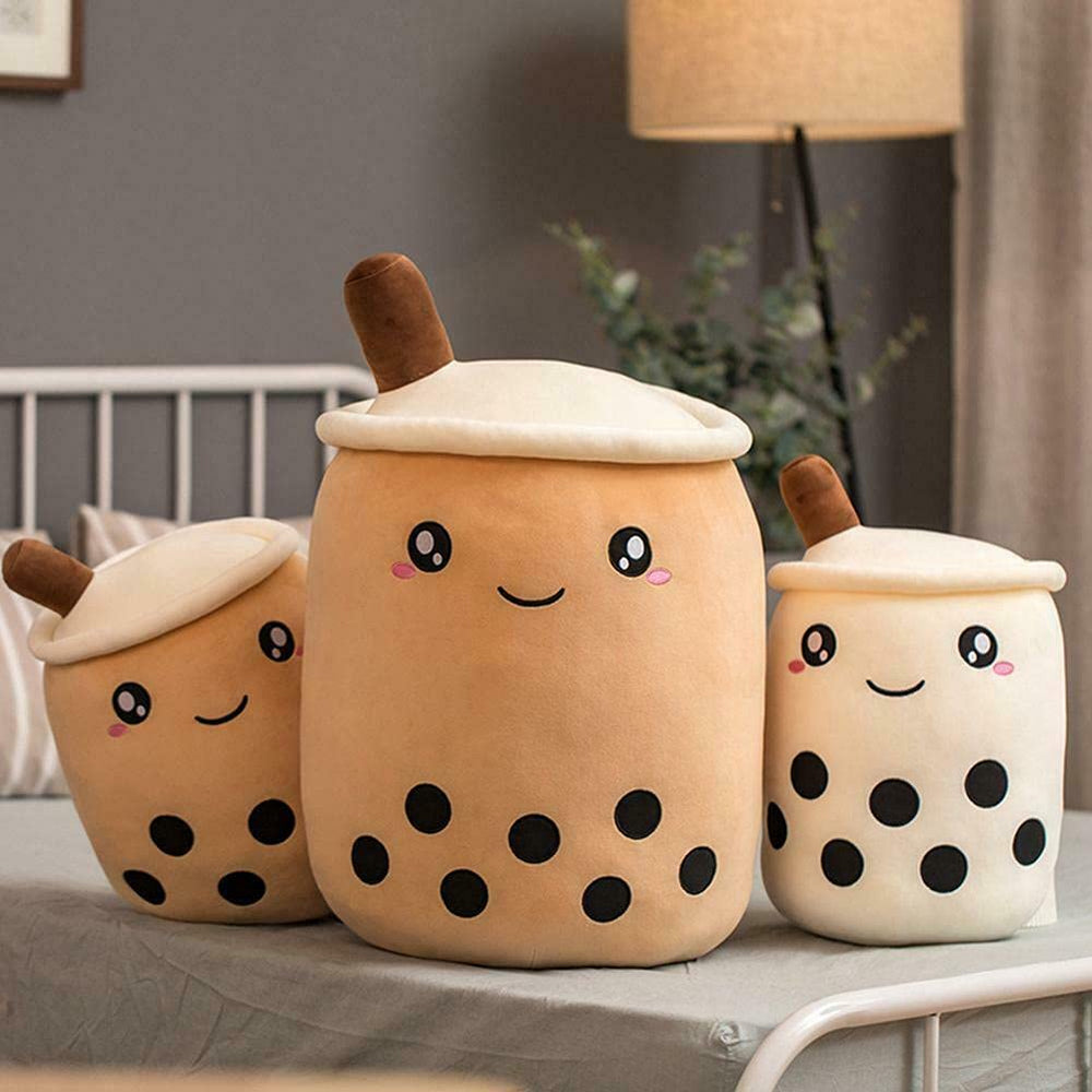 VHYHCY soft milk cup plush cushion, a comforting bedtime companion.