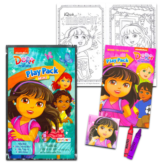 Dora the Explorer grab n go play pack ready for loot bags at a birthday party
