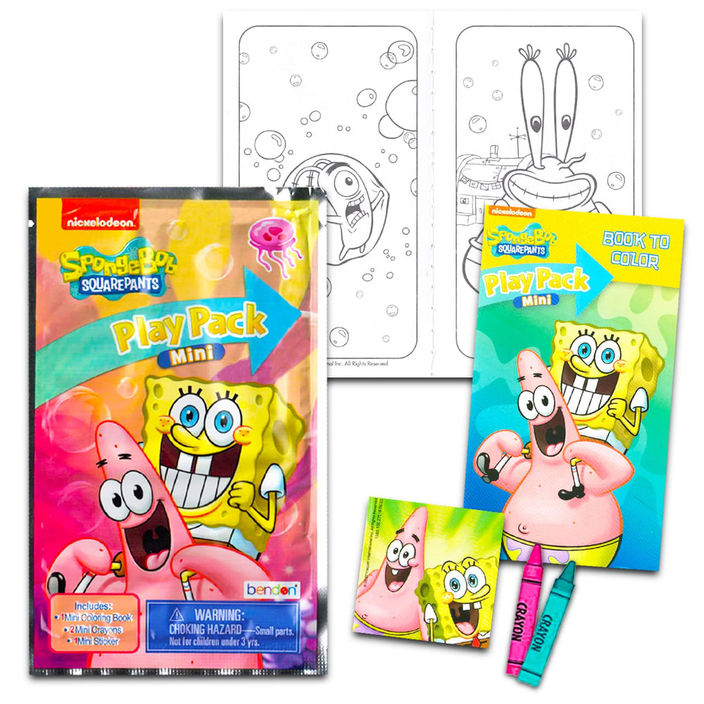 Viacom SpongeBob grab-n-go play pack with coloring pages and stickers for kids' activities.