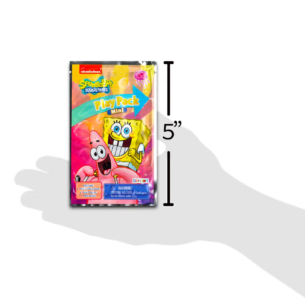 Viacom SpongeBob mini coloring book and utensils for little artists.