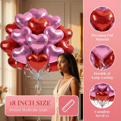 Viaecone foil balloons with self-sealing valve for quick inflation.