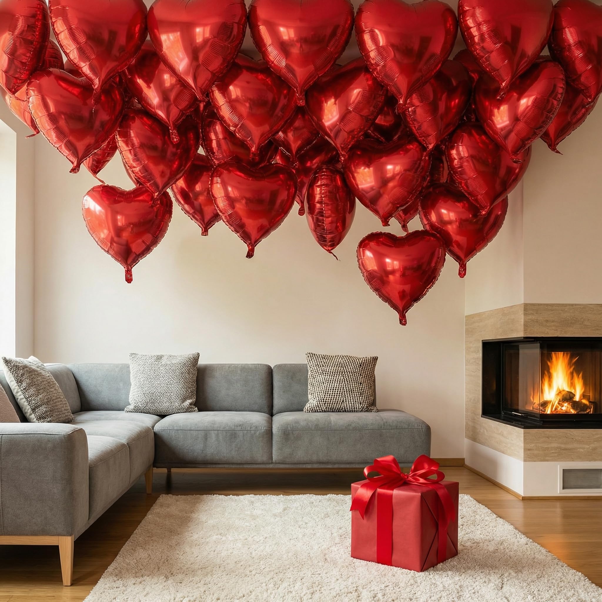 Viaecone wedding decor heart balloons adding romantic flair.