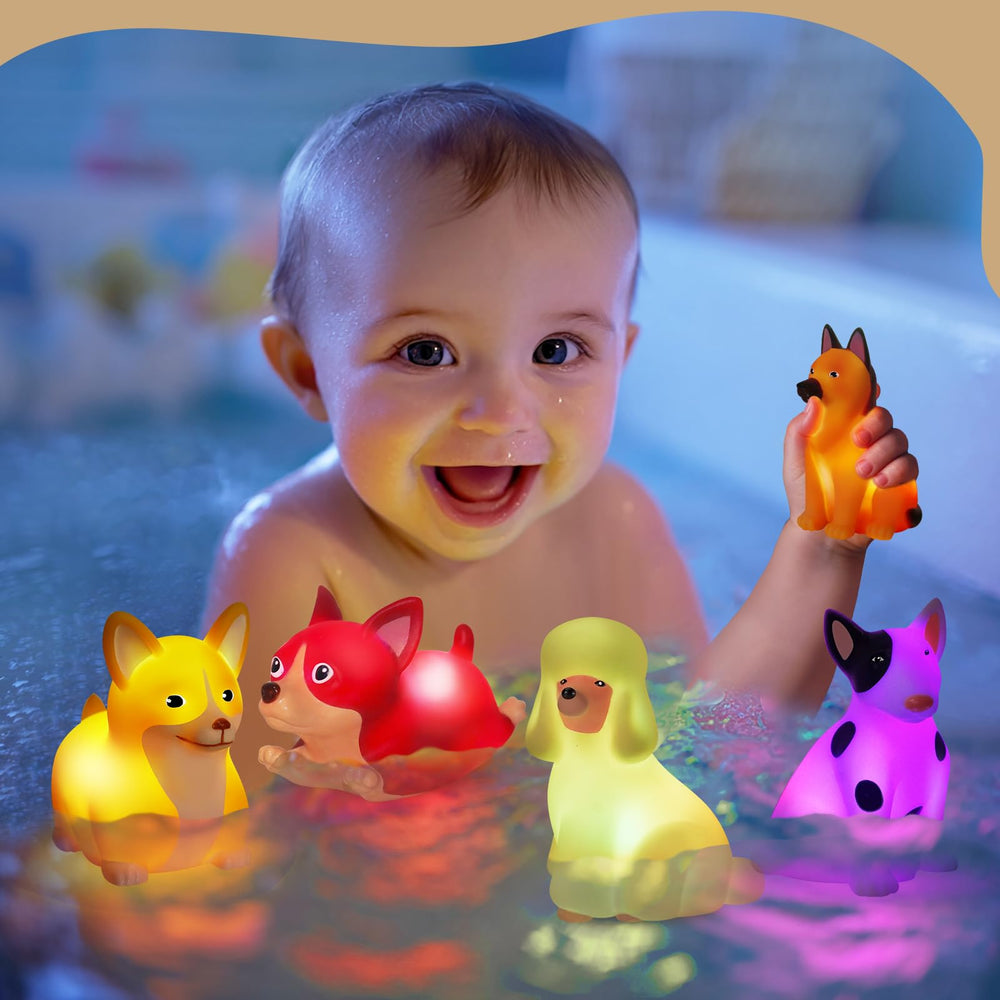 VIBOYLAR color-changing dog bath toys attract babies during splash play