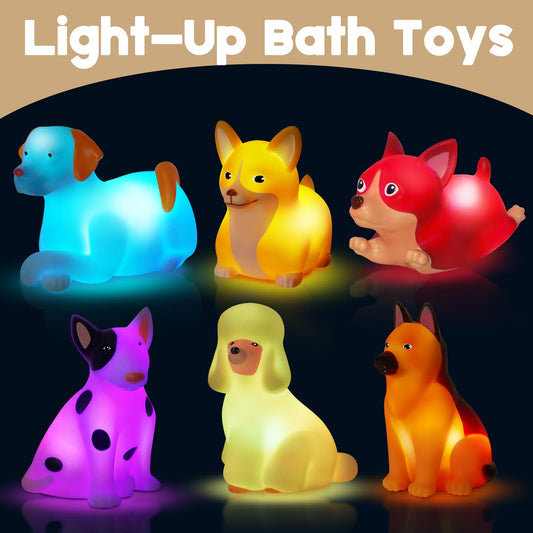 VIBOYLAR easy-grip dog bath toys for small hands with smooth edges