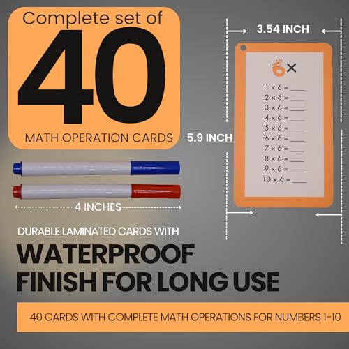 VibsGo subtraction deck flash cards help kids master basic arithmetic.