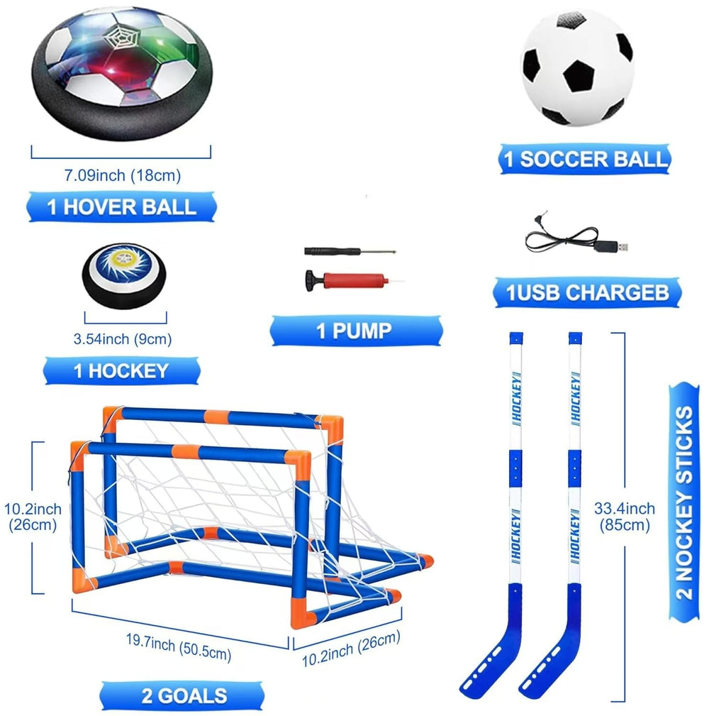 VIBZONFU hockey ball hovering smoothly on floor for active play.