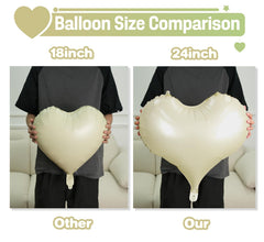 Vibzox 24-inch heart foil balloons create a bold, reusable decor focal point.