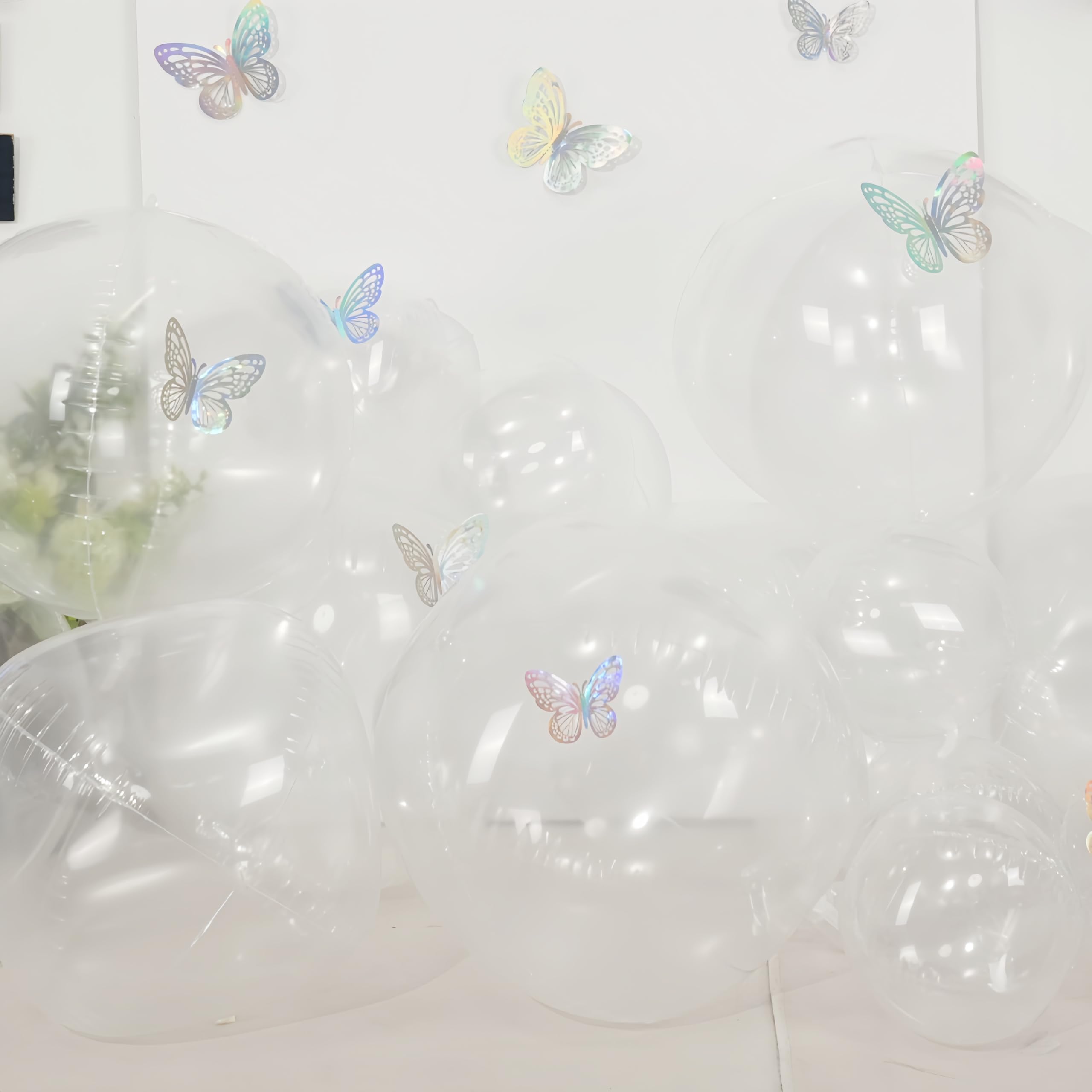 Vibzox clear foil balloon 10inch adds a versatile table decoration.