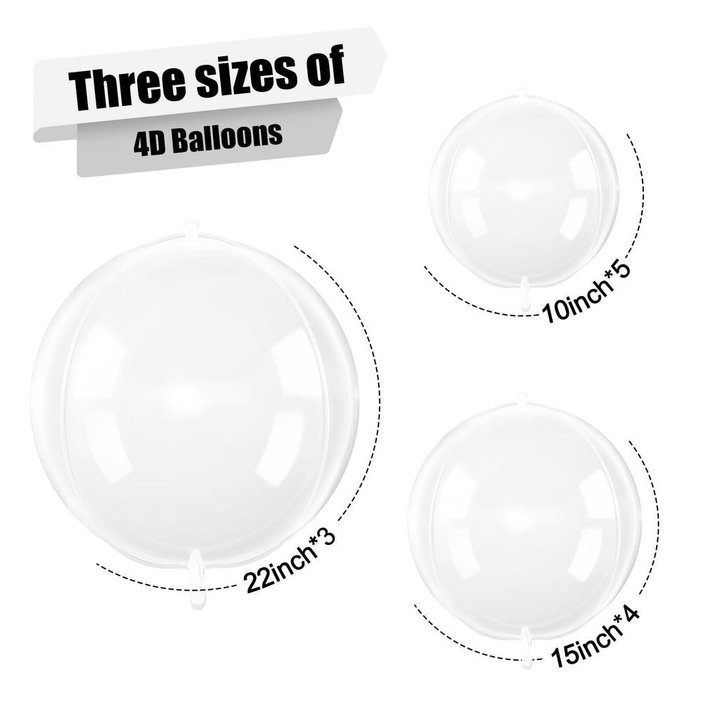 Vibzox clear foil balloon 15inch pairs with garlands and arches.