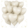 Vibzox cream heart balloons foiled 18-inch used as centerpiece for weddings and parties