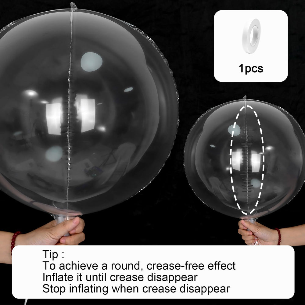 Vibzox iridescent surface balloon catches light for festive sparkle.