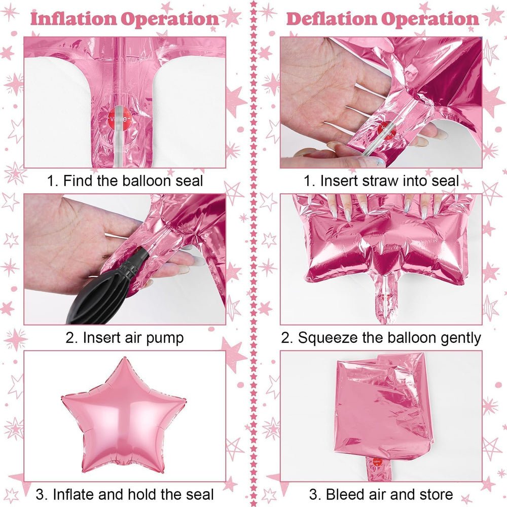 Vibzox pink blue silver party decorations for walls ceilings and backdrops