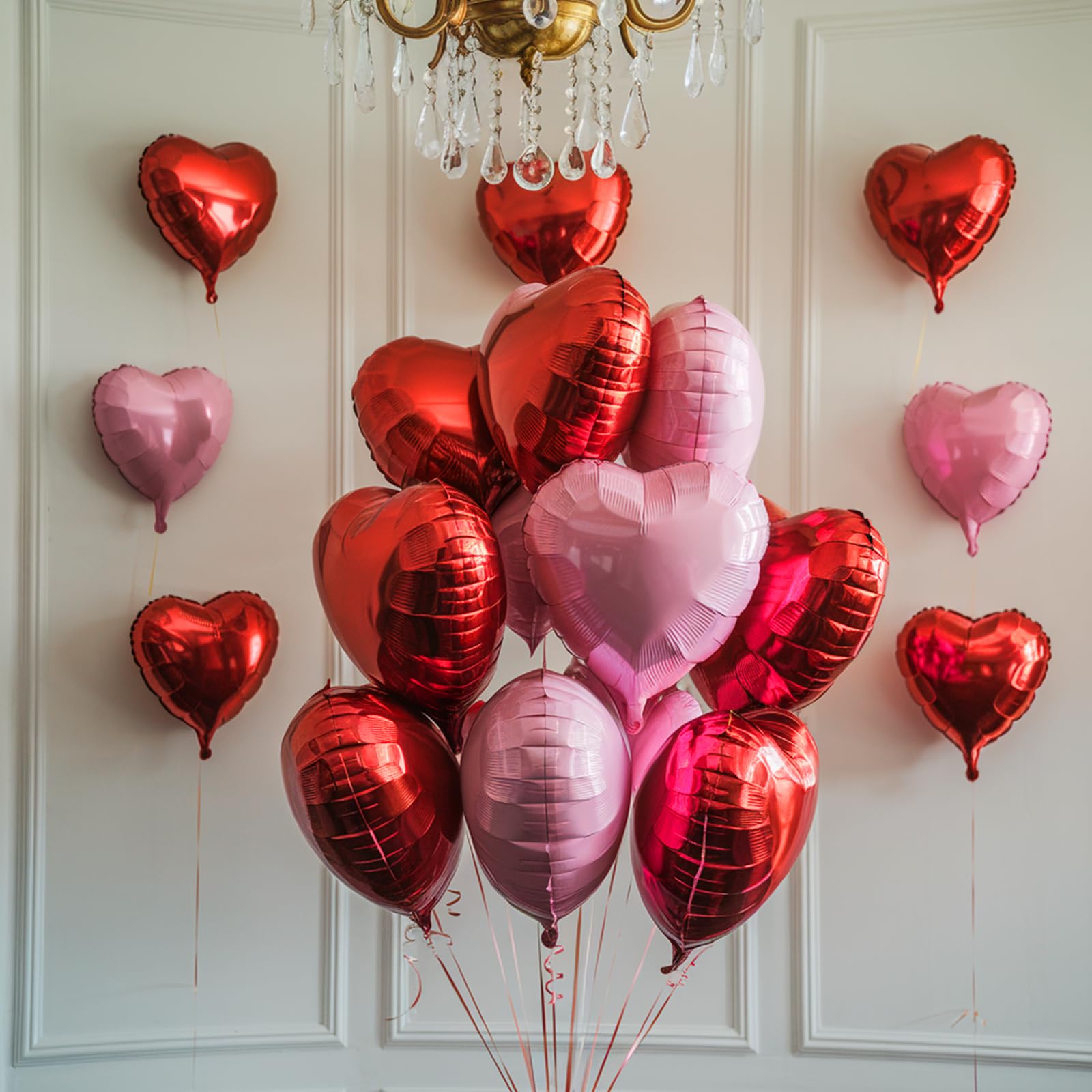 Vibzox pink heart balloons 10in foil to add playful color
