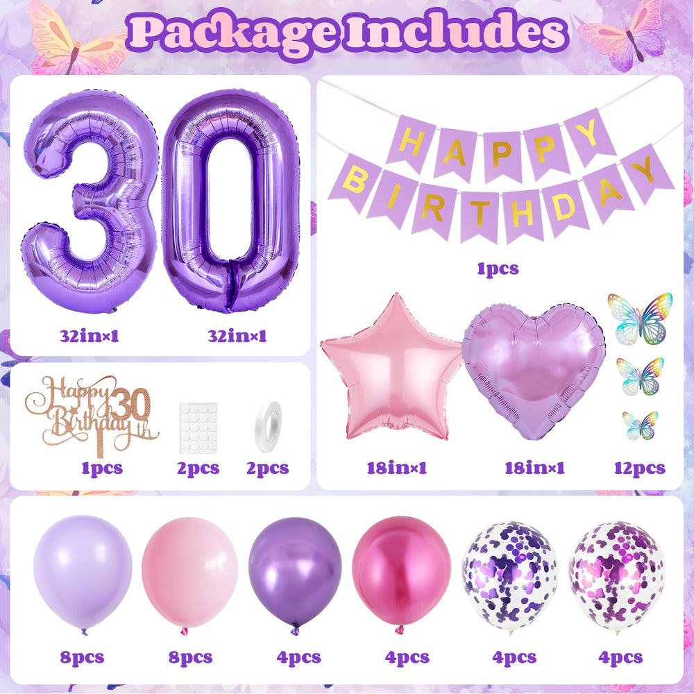 Vibzox purple heart foil balloon adds romantic focal point for cake table