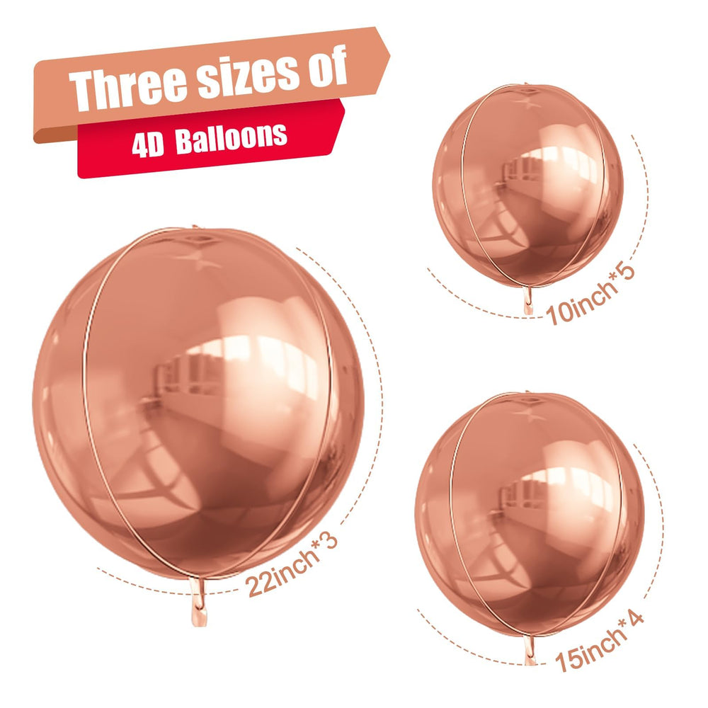 Vibzox rose gold 15-inch foil balloons add glamour to every event.